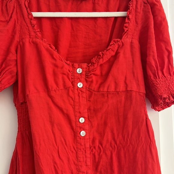 Red Zara dress size medium - Picture 3 of 4